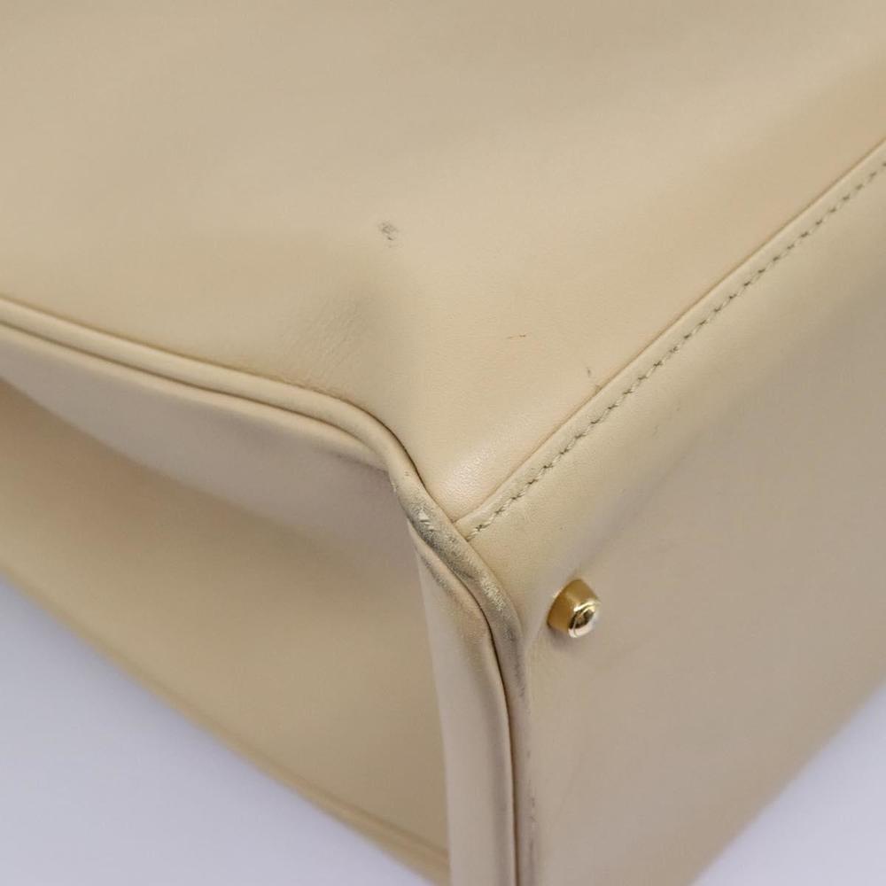 GUCCI Bamboo Hand Bag Leather 2way Beige Gold 002 2855 0322 0 Auth 118505 - Picture 9 of 16